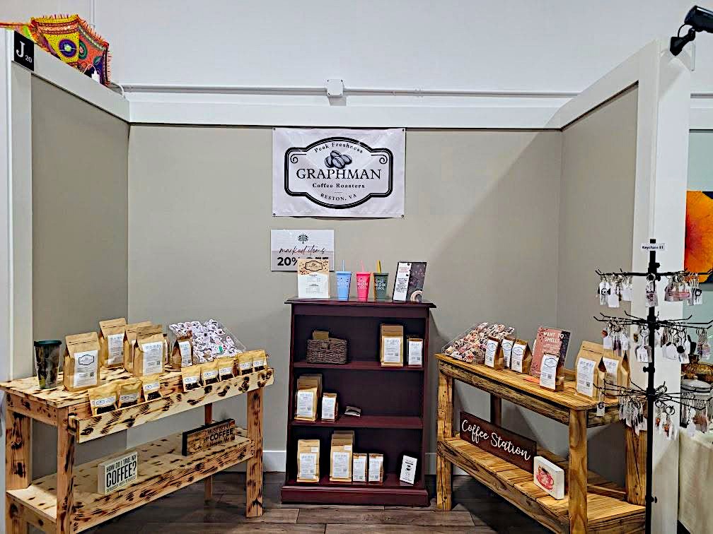 Graphman Coffee Roasters vendor market booth